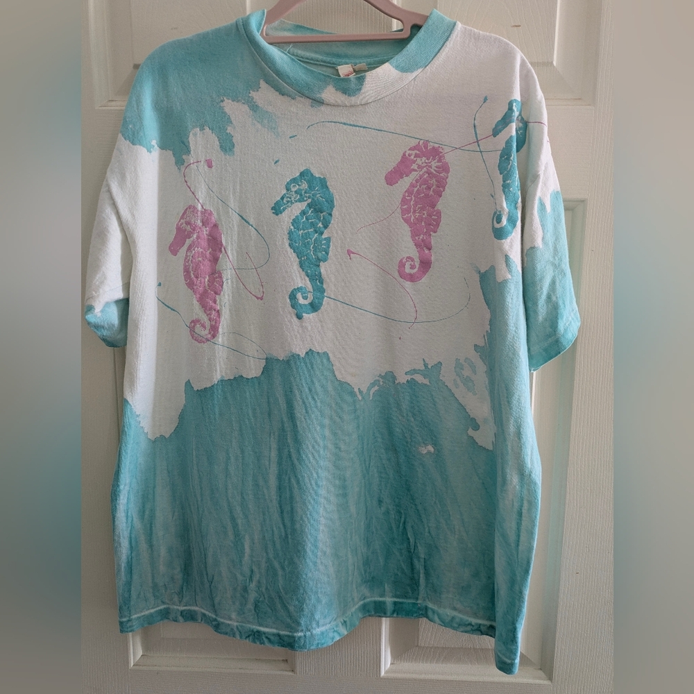 Vintage White House Cotton Notical Tee, Size XL